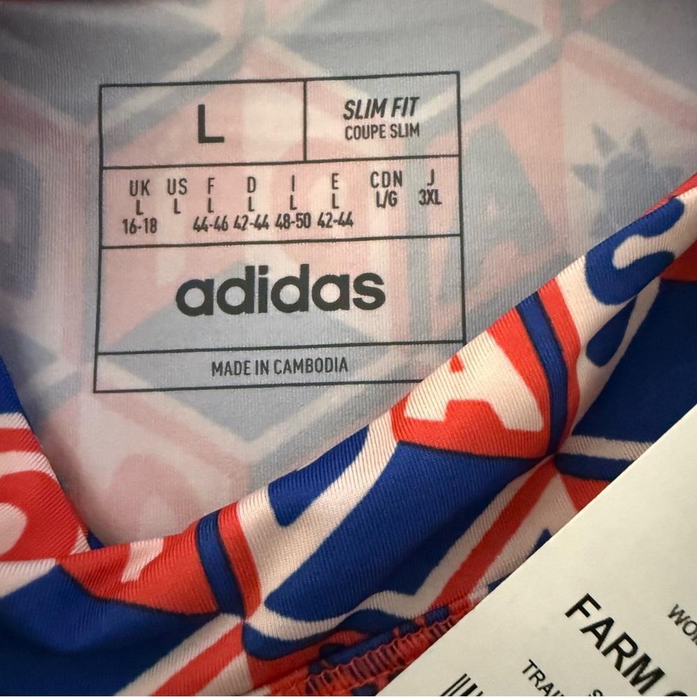 ADIDAS X FARM RIO CROP LONG SLEEVE SHIRT SIZE LARGE - Picture 11 of 16